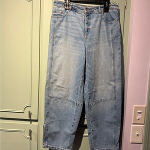 LOFT Classic Blue Denim  Barrel Leg Jeans